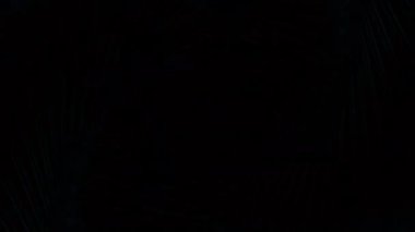 Mavi arka plan renk değiştiriyor. Hareket. Parlak bir portal yavaşça sağ tarafa dönüyor. 3D formatında. Yüksek kalite 4k görüntü