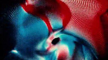 Mavi-kırmızı lekeler. Tasarım. Arka plan animasyonunu hareket eden bir boya akışı gibi ışınlar. Yüksek kalite 4k görüntü