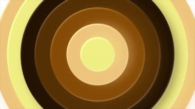 Turuncu ve mor arka plan. Hareket. Aynı renkte daireler dans eder ve animasyondaki önceki pozisyonlarına döner. Yüksek kalite 4k görüntü