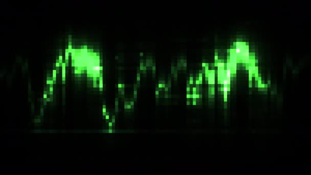Siyah Arka Plan Hareket Bulanık Pikselli Grafikler Soyutlamada Farklı Yönlerde — Stok video