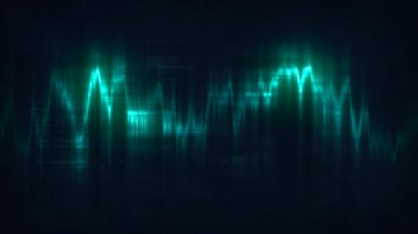 Siyah arka plan. Hareket. Bulanık pikselli grafikler soyutlamada farklı yönlerde yavaşça sallanırlar. Yüksek kalite 4k görüntü