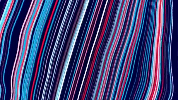 Движущаяся Красочная Ткань Параллельных Линий Движение Абстрактное Волнистое Движение Полосатого — стоковое видео