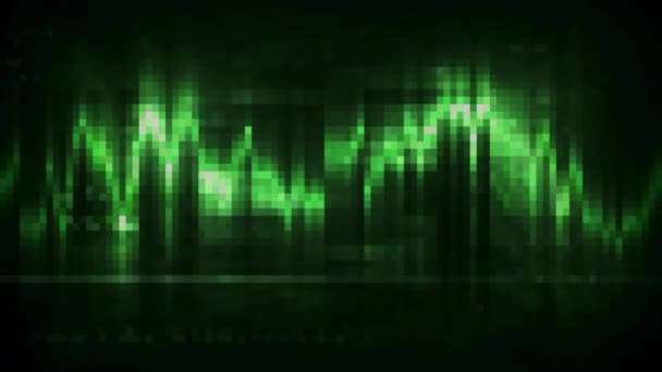 Streszczenie Animacji Elektrokardiogramu Zielonym Świetle Neonowym Wniosek Wykres Tętna Proces — Wideo stockowe