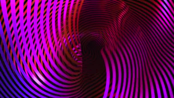 Абстрактний Спіральний Матеріал Вузьких Смуг Створює Згинальну Тканину Дизайн Спінінг — стокове відео