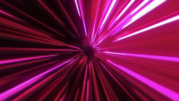 Streszczenie Tła Nadprzestrzeni Wniosek Prędkość Światła Neonowe Promienie Świecące Gwiazdy — Wideo stockowe