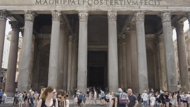 Italië Rome Augustus 2022 Romeinse Architectuur Actie Enorme Italiaanse Attracties — Stockvideo
