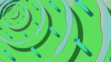 Doğum günü pastasının çizgi film tarzı mumlarla canlandırılmış hali. Tasarım. Lezzetli bir pastanın hipnotik animasyonu 