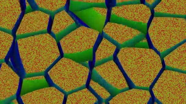 Hücrelerin Hareketleriyle Soyut Bir Arkaplan Tasarım Mikroskop Altında Renkli Hücreler — Stok video