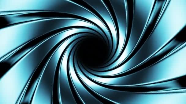 用彩色焦糖 玻璃或塑料制成的动画催眠隧道的背景 旋转的抽象螺旋形 — 图库视频影像