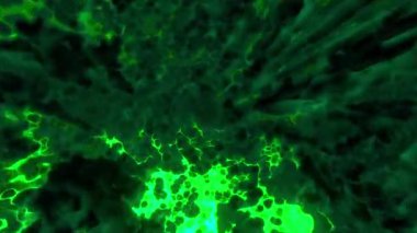 Yeşil ve kırmızı arka plan. Hareket. Siyah çizgi film animasyonu. Hareket eden ve dönen parlak arka plan ışığı. Yüksek kalite 4k görüntü