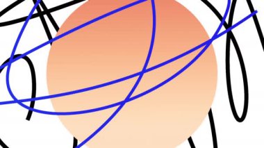 Hareketli çizgiler ve yerleştirmek için daire şeklinde animasyonlar. Hareket. 3 boyutlu animasyon ve hareketli figürlerle güzel bir arka plan. Videoyu başlatmak ya da yerleştirmek için dairesel kıvrımlı satırlar taşınıyor. 