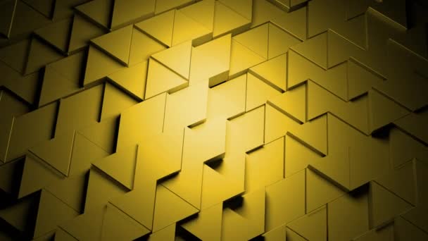 Sárga Mozaik Tervezés Kis Sárga Háromszögek Emelkednek Viszont Így Egy — Stock videók