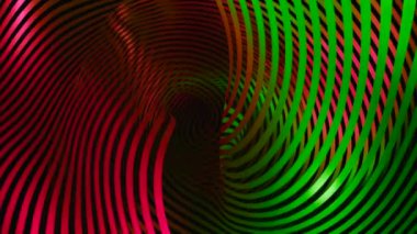 Dalgalı kurdeleleri 3 boyutlu olarak hareket ettiriyor. Tasarım. Güzel kurdeleler siyah arka planda uzayda dalgalar halinde hareket eder. Renkli kurdeleler hipnotik tünelde dalgalı kıvrımlarla hareket eder ve parlar.. 