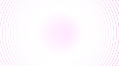 Beyaz arka plan ve titreşimli dairesel halkalar. Hareket. Geçişler ve eklentiler için animasyon. Dairesel halkalar titreşir ve yoğunlaşır. Dairesel halkaların atımından kaynaklanan voltaj. 