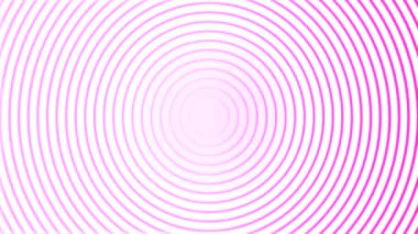 Beyaz arka plan ve titreşimli dairesel halkalar. Hareket. Geçişler ve eklentiler için animasyon. Dairesel halkalar titreşir ve yoğunlaşır. Dairesel halkaların atımından kaynaklanan voltaj. 