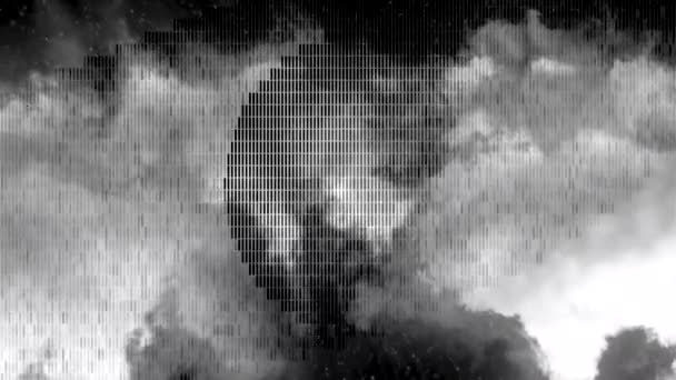 Grauweißer Hintergrund Motion Pixel Verschwommene Animation Mit Grauen Farben Hochwertiges — Stockvideo