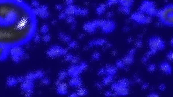 在太空中移动分子的动画 环3D分子在混沌场中运动 三维分子或粒子在空间中运动 — 图库视频影像