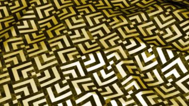 Kumaş desenli ve dalgalı bir arka plan. Hareket. Rüzgardan hareket eden süs ve kumaş dokusuyla yüzey. Kumaşın yüzeyi dalga akışlarından yüzeyde hareket eder. 