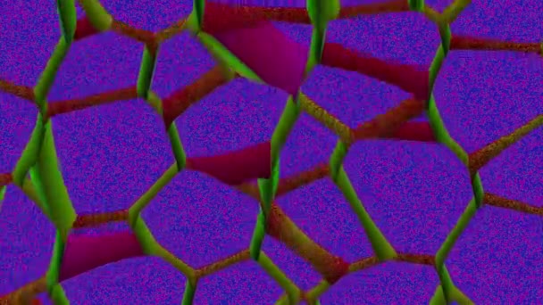 Streszczenie Tła Ruchem Komórek Projektowanie Poruszanie Się Kolorowych Komórek Pod — Wideo stockowe