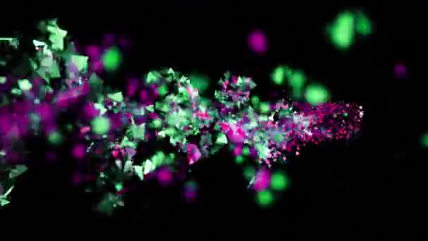 Concept Célébration Vol Confettis Colorés Design Nuage Particules Brillantes Minuscules — Video