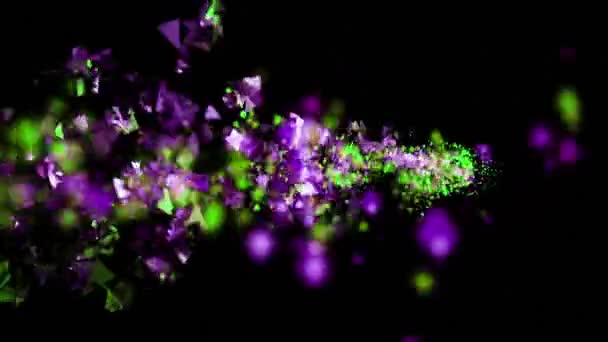 Concepto Celebración Volar Confeti Colorido Diseño Pequeñas Partículas Brillantes Nube — Vídeo de stock
