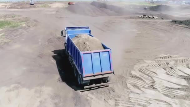 Turquie Ankara Août 2022 Scène Travaux Construction Avec Énorme Camion — Video