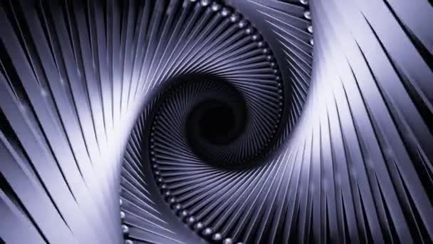 Abstrait Tourbillon Hypnotique Rotation Métal Design Illusion Optique Voler Intérieur — Video