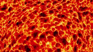 Volkanik sıcak erimiş lav. Hareket. Kırmızı erimiş magmanın yüzen arkaplanını kapat