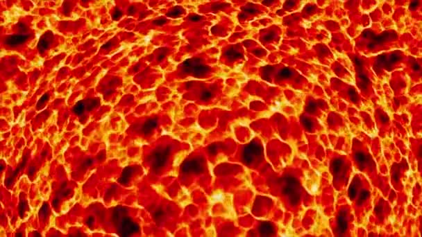 炽热的炽热熔岩 红色熔融岩浆的近景漂浮背景 — 图库视频影像