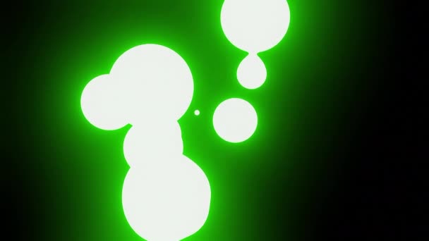Neonowe Krople Biologiczne Projektowanie Świecące Cząsteczki Lub Cząsteczki Poruszają Się — Wideo stockowe