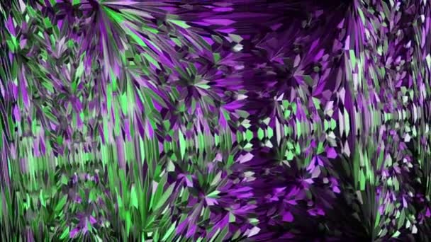 Барвистий Кристалічний Візерунок Русі Дизайн Абстрактний Візерунок Русі Калейдоскопа Або — стокове відео