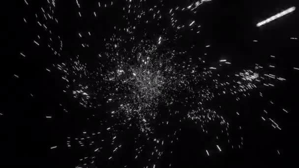 Létání Časem Prostorem Design Nekonečné Kosmické Pozadí Bílými Hvězdami Černým — Stock video