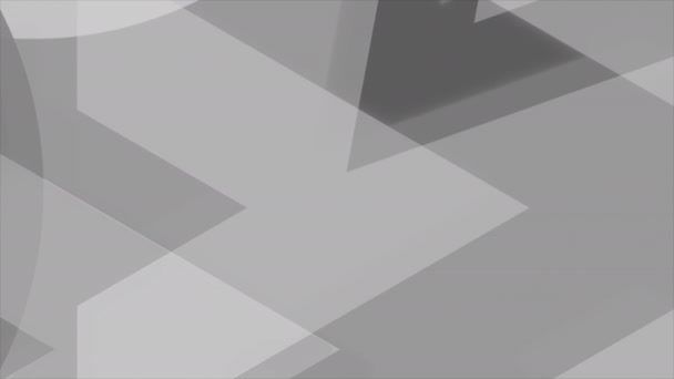 Světelná Abstrakce Průhlednými Geometrickými Tvary Pohyb Geometrické Údaje Abstrakci Matném — Stock video