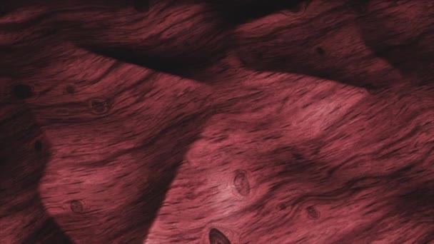 Поверхность Деревянной Текстурой Волнами Движение Поверхность Движется Волнами Деревянным Рисунком — стоковое видео