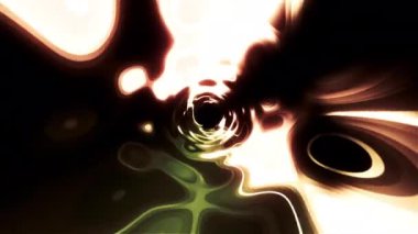 Soyutlamada parlak bir 2D tünel. Hareket. Yanardöner sarı gölgeler ilerleyen bir ışık tüneli. Yüksek kalite 4k görüntü