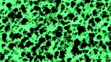 Parlak renkli plazma sıvısı hareket ediyor. Hareket. Korkunç bir sıvı plazma kütlesi hareket ediyor ve parlıyor. Sıvı plazmadaki 3D moleküller veya bakteriler. 