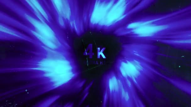Uzay Zaman Girdabında Soyut Renkli Hiperuzay Tüneli Hareket Bilimkurgu Yıldızlararası — Stok video