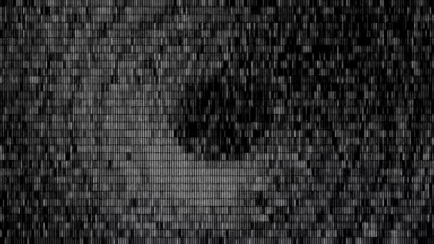 Абстрактный Телевизионный Шумовой Эффект Движение Зернистая Мерцающая Текстура Старомодного Монитора — стоковое видео