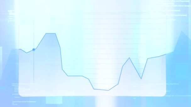 Animering Med Rörlig Analysgraf Rörelse Vacker Ljusanimation Med Rörlig Prick — Stockvideo