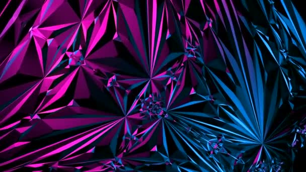 Colorful Crystal Pattern Motion Design Abstract Pattern Motion Kaleidoscope Glass — Stock Video