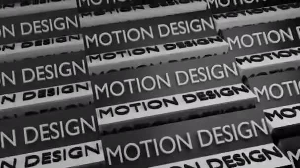 Motion Design Words Written Black White Rotating Tablets Design Návrh — Stock video