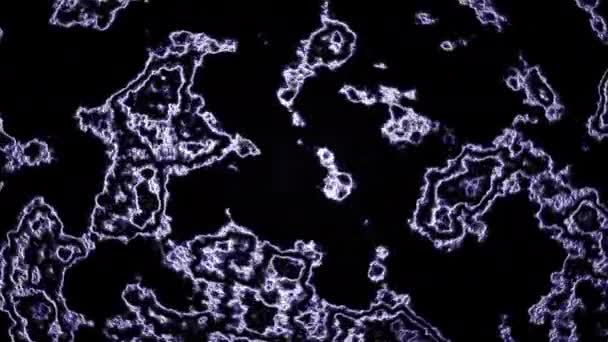 Абстрактна Візуалізація Хімічної Реакції Рух Змішані Розчини Створюють Розлогі Плями — стокове відео