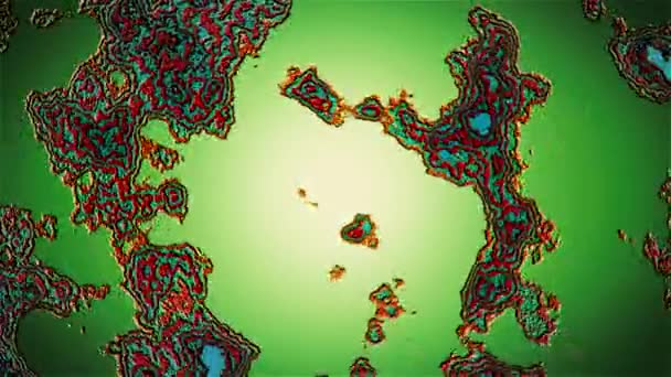 Mikroszkóp Alatti Mikroorganizmusok Elvont Vizualizálása Indítvány Mikroszkóp Alatt Lévő Vírusok — Stock videók