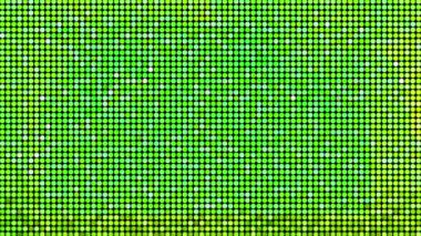 Parlak noktalardan oluşan parlak bir arka plan. Hareket. Pek çok parlak noktanın ışıltılı arkaplanı. Parlak renkli noktalı disko arka planı. Parlak arkaplan. 