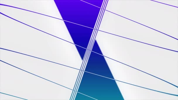 Анимация Волнистыми Линиями Треугольниками Перехода Движение Стильная Простая Анимация Геометрическими — стоковое видео