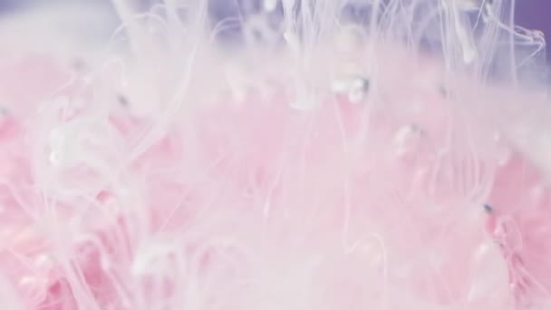 Квітковий Дим Руху Стокові Кадри Підводна Ілюзія Фарбою Поширюється Вздовж — стокове відео