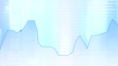Mavi grafik animasyonda. Hareket. Kayıpları ve gezegen nüfusunun artmasını gösteren bir çizim. Yüksek kalite 4k görüntü