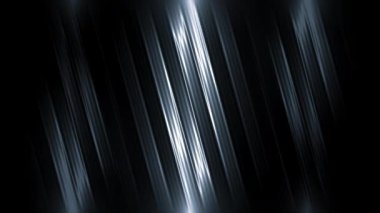 Işık oyunu. Hareket. Animasyonda farklı yönlere parlayan siyah bir arkaplanda farklı tonlarda parlak çizgiler. Yüksek kalite 4k görüntü