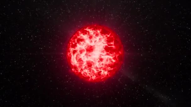 液体のシマーが付いている明るい光る球 ムーブメント 3Dボールで明るくエネルギープラズマフリッカー 粒子が付いている宇宙空間のエネルギーの輝く球 — ストック動画
