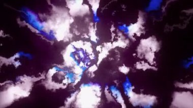 Parıldayan parçacıkların soyut pikselleştirilmiş deseni. Hareket. Renkli lekelerin bulanık maddesi.